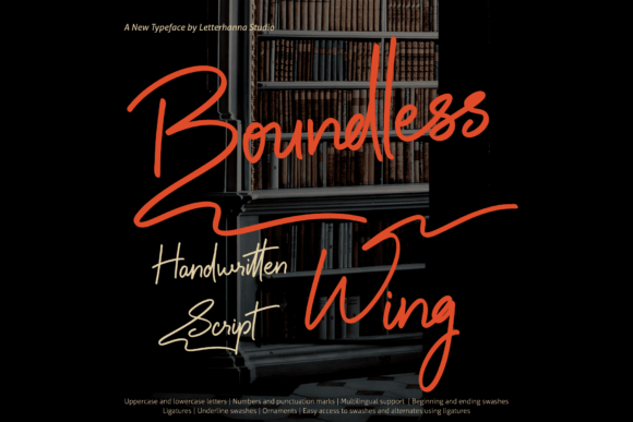 Boundless Wing: The Handwritten Script with Bold Personality