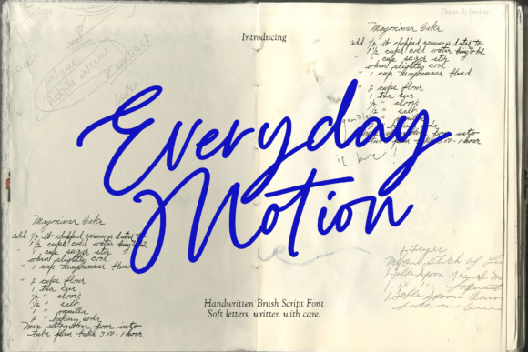 Everyday Motion: A Font That Feels Like Your Own Handwriting