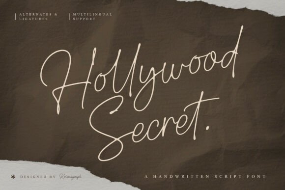 Hollywood Secret: The Script Font with Golden Age Charm