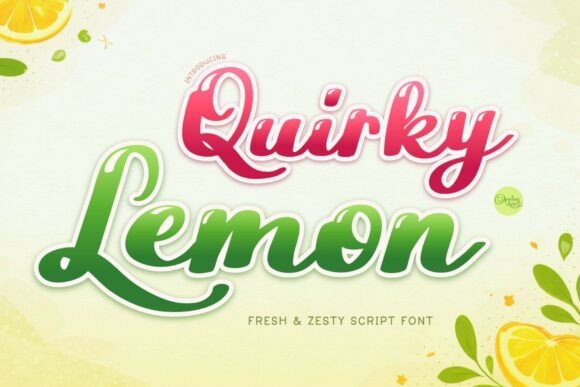 Quirky Lemon: A Handwritten Font for Creative Projects