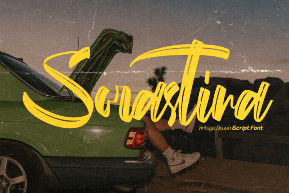 Sorastina: A Bold Brush Script for Nostalgic Design